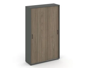 Шкаф-купе с полками в 2-х секциях 1200x400x1982 зад. стенка HDF Стайл Проджект / Style Project images