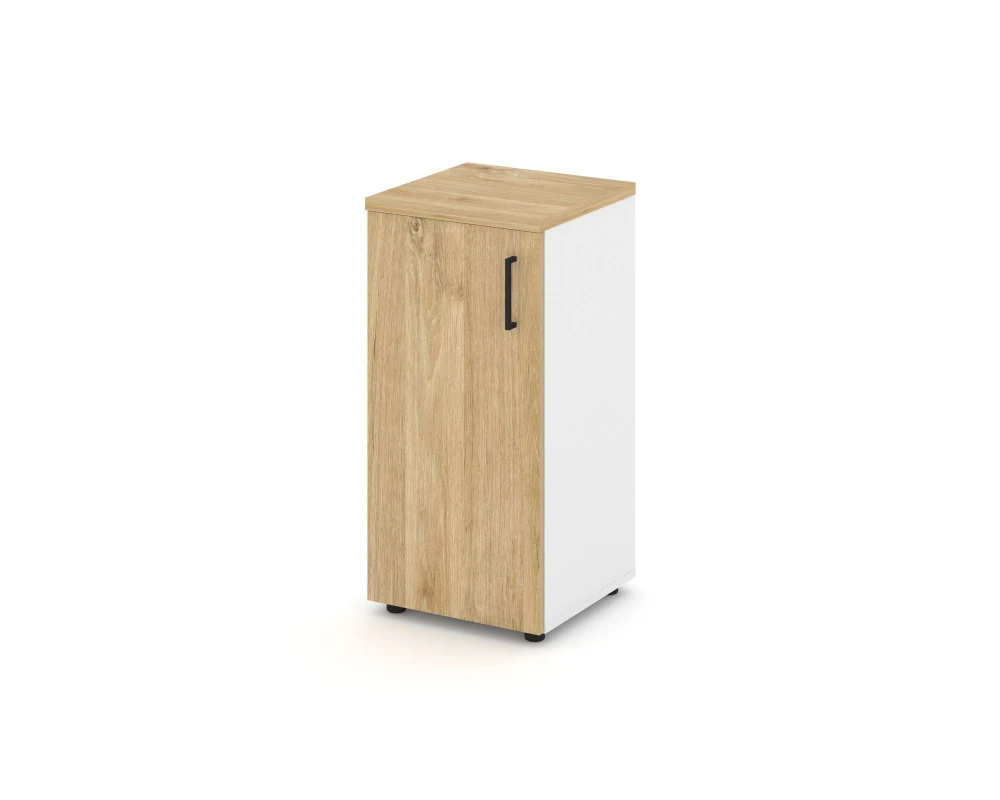 Шкаф низкий узкий левый закрытый 400x400x833 зад. стенка HDF Стайл Проджект / Style Project