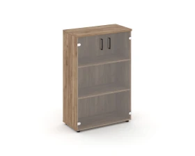 Шкаф средний широкий прозр. стекло 796x400x1203 Стайл Проджект / Style Project images