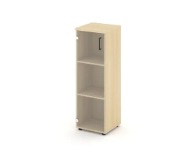 Шкаф средний узкий левый прозр. стекло 400x400x1203 зад. стенка HDF Стайл Проджект / Style Project images