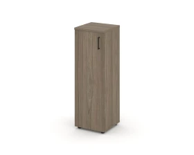 Шкаф средний узкий левый закрытый 400x400x1203 зад. стенка HDF Стайл Проджект / Style Project images