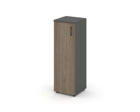Шкаф средний узкий левый закрытый 400x400x1203 зад. стенка HDF Стайл Проджект / Style Project images