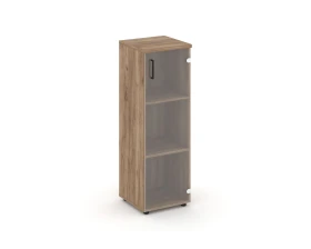 Шкаф средний узкий правый прозр. стекло 400x400x1203 Стайл Проджект / Style Project images