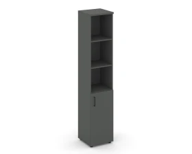 Шкаф высокий узкий полузакрытый правый 400x400x1982 зад. стенка HDF Стайл Проджект / Style Project images