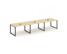 Стол переговорный на О-образном каркасе 60 мм с лючком 4410x980x750 Стайл Проджект / Style Project images