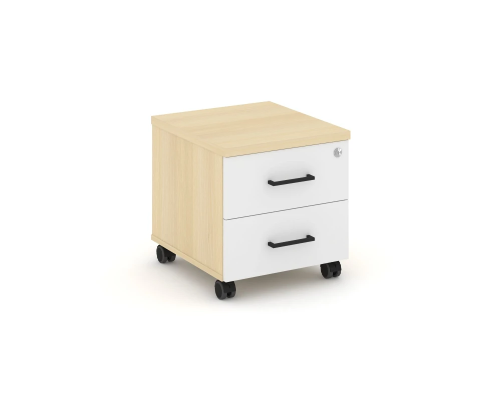 Тумба мобильная 2 ящ. Стандартные колеса 416x460x437 Стайл Проджект / Style Project