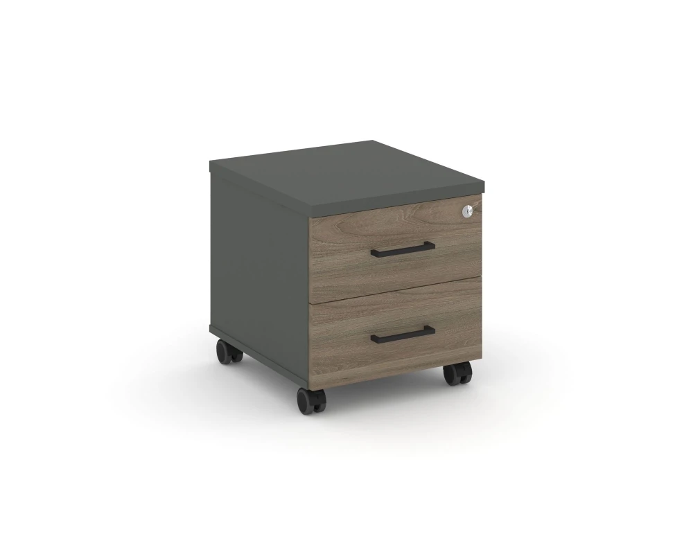 Тумба мобильная 2 ящ. Стандартные колеса 416x460x437 Стайл Проджект / Style Project