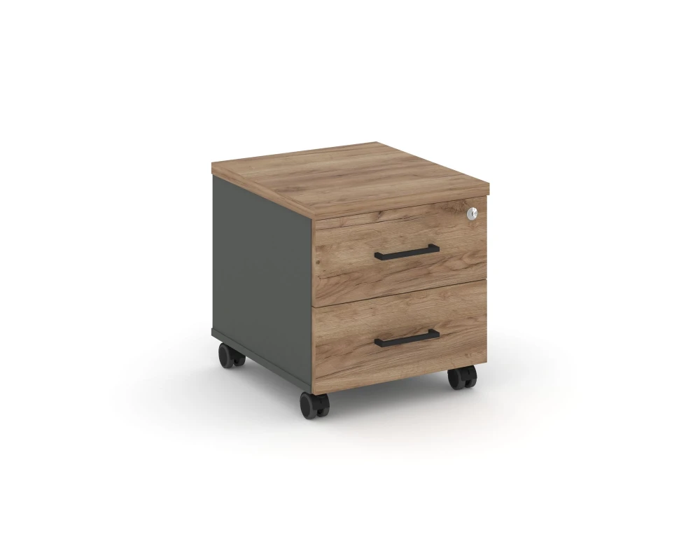 Тумба мобильная 2 ящ. Стандартные колеса 416x460x437 Стайл Проджект / Style Project