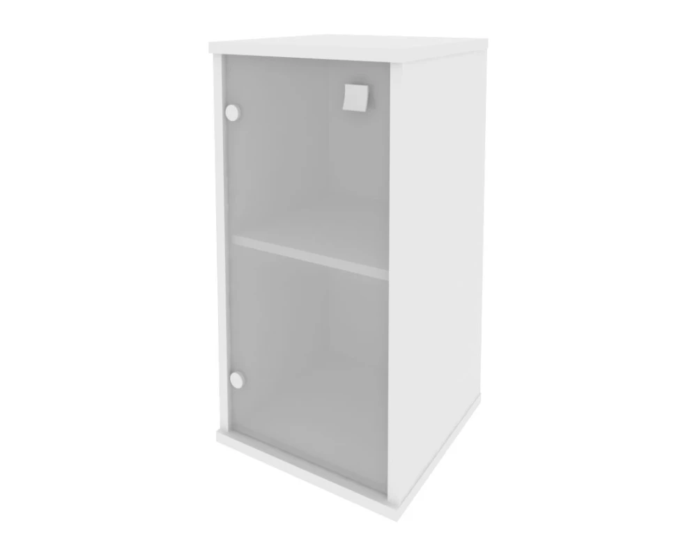 Шкаф низкий узкий 1 низкая дверь стекло левый 412x410x828 Стайл Систем / Style System