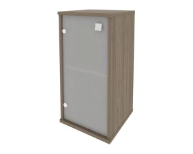 Шкаф низкий узкий 1 низкая дверь стекло левый 412x410x828 Стайл Систем / Style System images