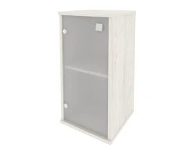 Шкаф низкий узкий 1 низкая дверь стекло левый 412x410x828 Стайл Систем / Style System images