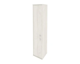 Шкаф высокий узкий 1 низкая дверь ЛДСП 1 средняя дверь ЛДСП левый 412x410x1980 Стайл Систем / Style System images
