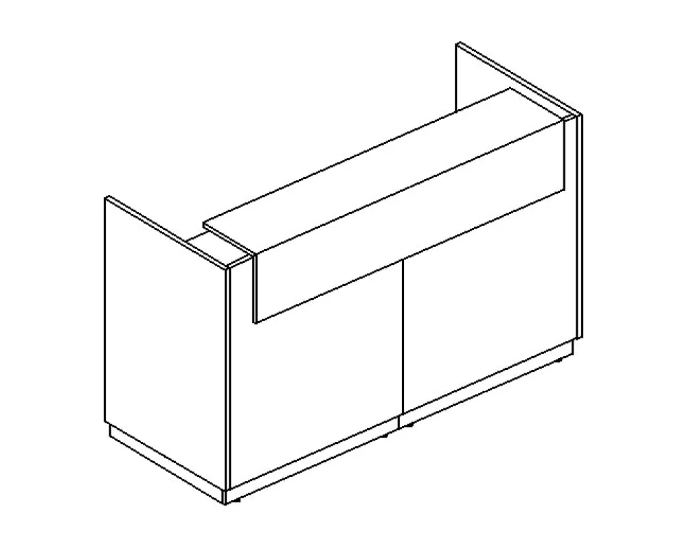 Стойка ресепшн прямая 185x73x115 A4