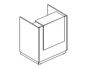 Стойка ресепшн прямая (полка высокая) с подсветкой 95x73x115 A4 images
