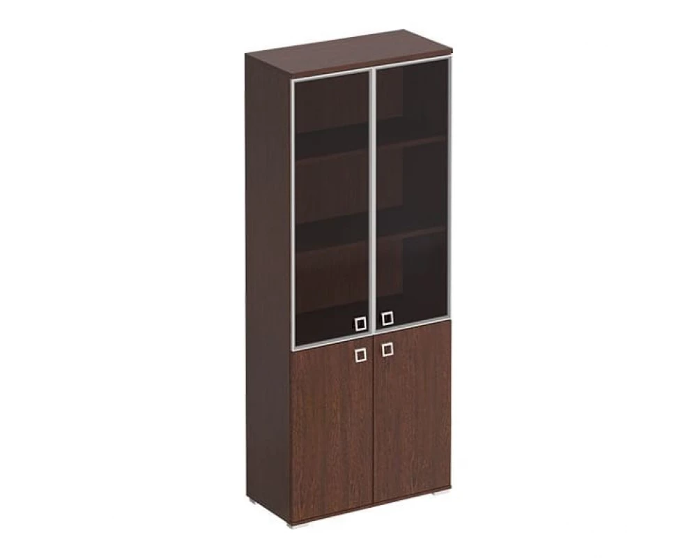 Шкаф для документов со стеклянными тонированными дверьми в рамке 90,2x44,2x221 Cosmo