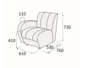 Модуль 1-номест. с левым подлок-ком Альфа Люкс images
