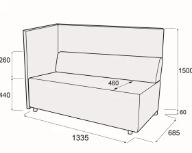 Модуль 2-х мест. с левым подл-комкупе Гамма купе images