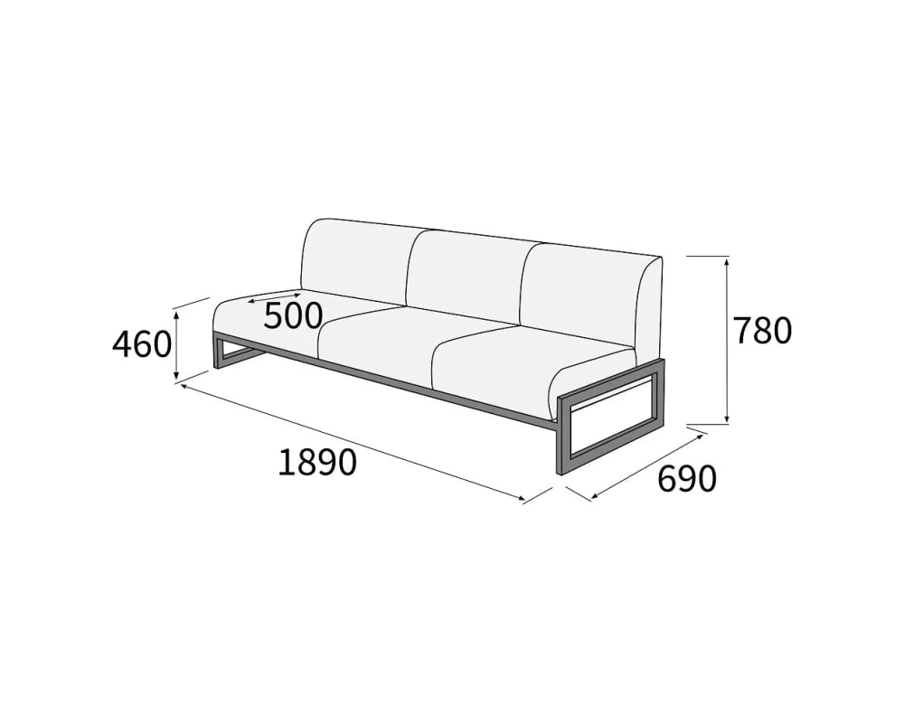 Диван 3-х местный Сигма