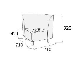 Модуль угловой 90 внутренний Снейк images