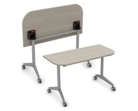 Складной радиусный стол Симпл / Simple с фиксаторами (1450*600*750) 8ФСРР.102-S Бенд нью / BEND new images