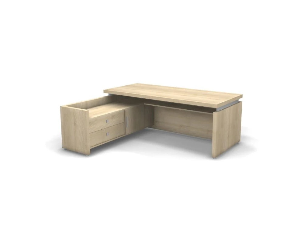 Рабочее место левое, новые полки 220х180х76 Master (df) Акация светлая