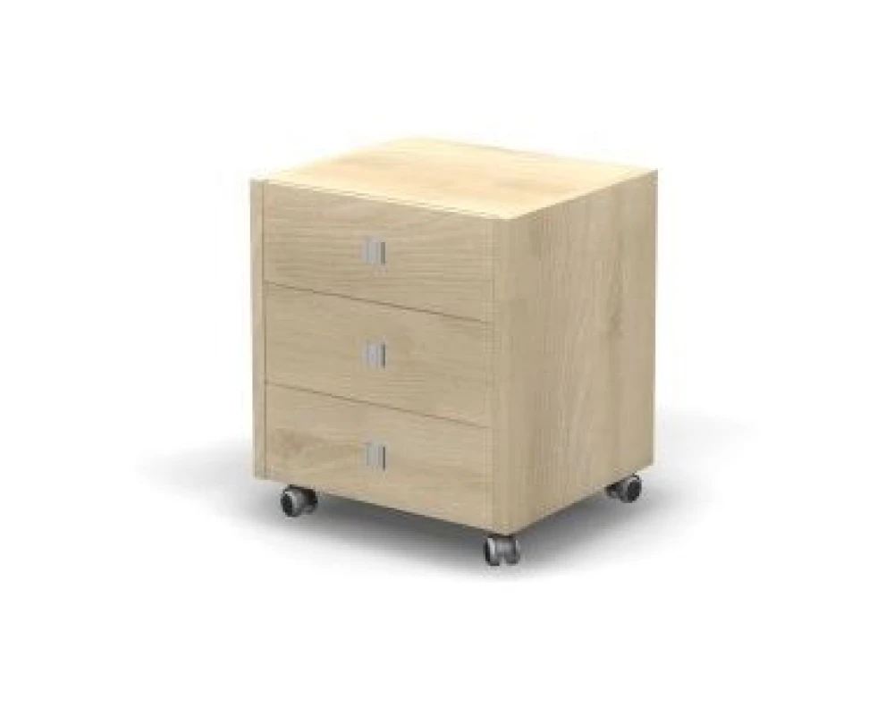 Тумба мобильная, 3 ящика, 55х48х62,1 Master (df) Акация светлая