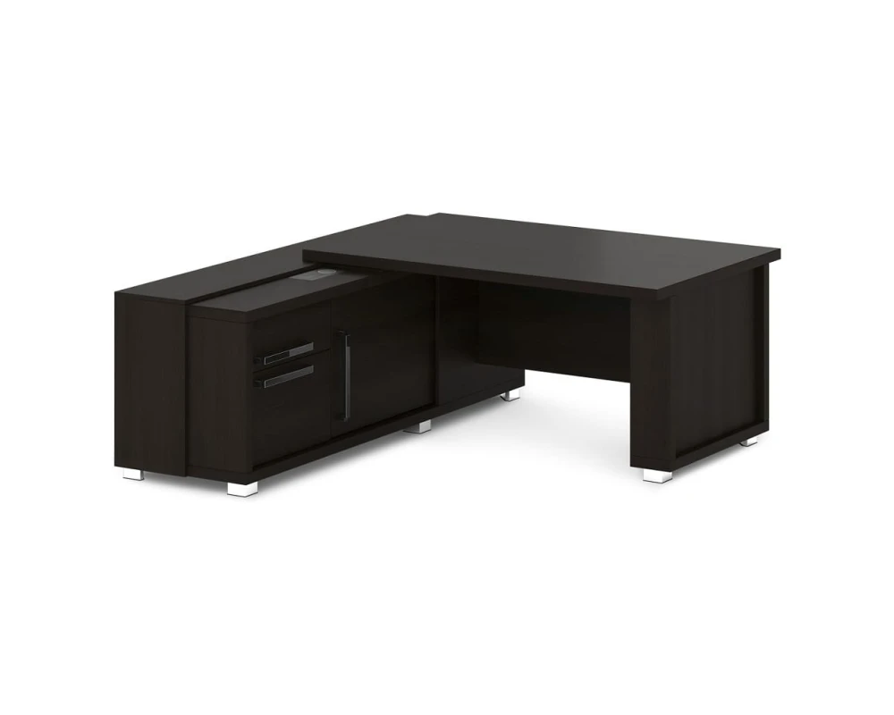 Стол с греденцией (беспроводная зарядка, 2xUSB, розетка) 1835х2016х750 Грейс / Grace