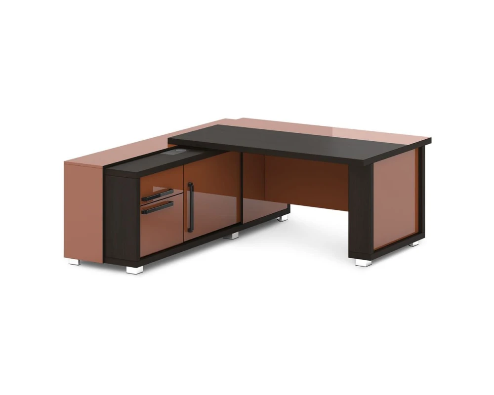 Стол с греденцией (беспроводная зарядка, 2xUSB, розетка) 1835х2016х750 Грейс / Grace