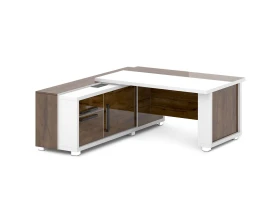 Стол с греденцией (беспроводная зарядка, 2xUSB, розетка) 1835х2016х750 Грейс / Grace images