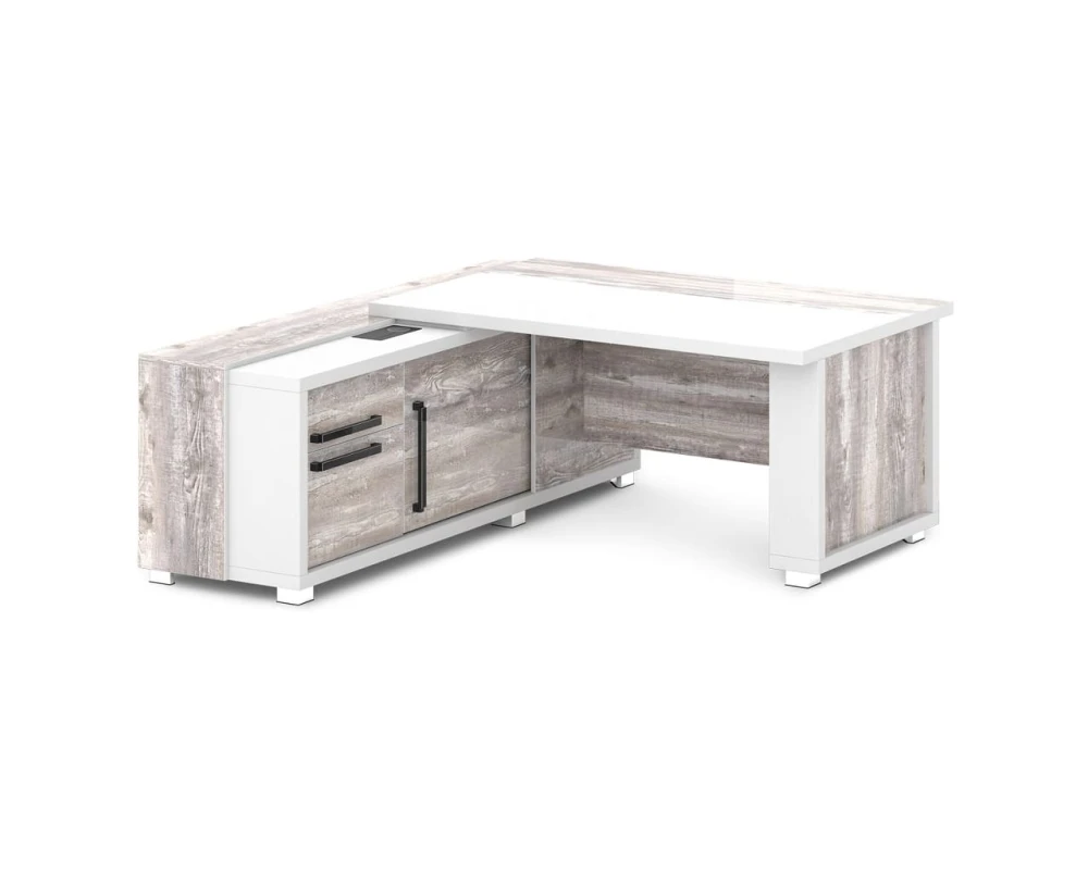 Стол с греденцией (беспроводная зарядка, 2xUSB, розетка) 1835х2016х750 Грейс / Grace