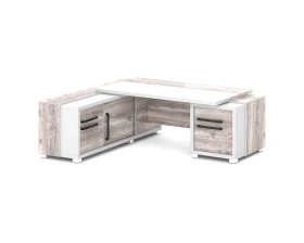 Стол с тумбой и греденцией 2270х2016х750 Грейс / Grace images