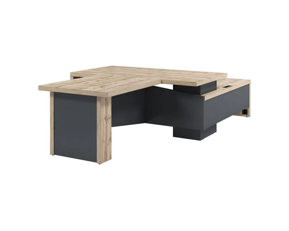 Стол руководителя с опорной тумбой T-818л.1000 Торстон