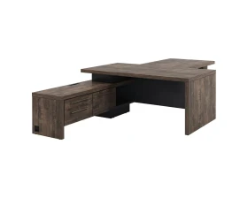 Стол руководителя с опорной тумбой T-818л.1000 Торстон images