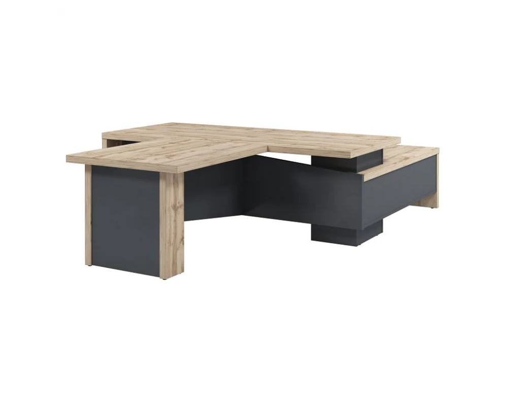 Стол руководителя с опорной тумбой T-822л.0000 Торстон