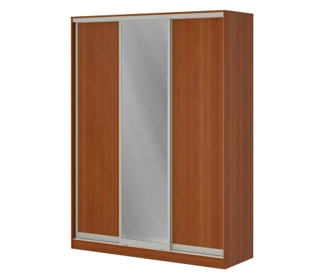 Шкаф купе 1,8 м с одной зеркальной и двумя ЛДСП дверями ПК-ШК-КМШ240Х180Д2/СЗ1-В1 Система-M