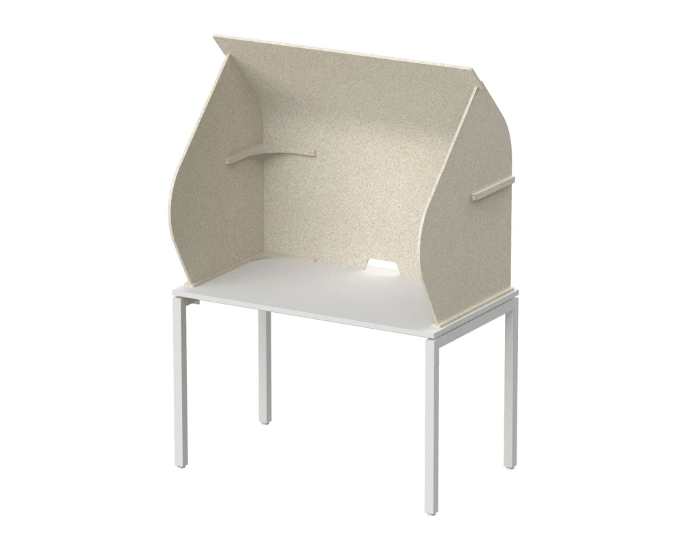 Кабина-капсула с фигурными боковыми стенками 138х61х140 Forest Office Лебединый пух