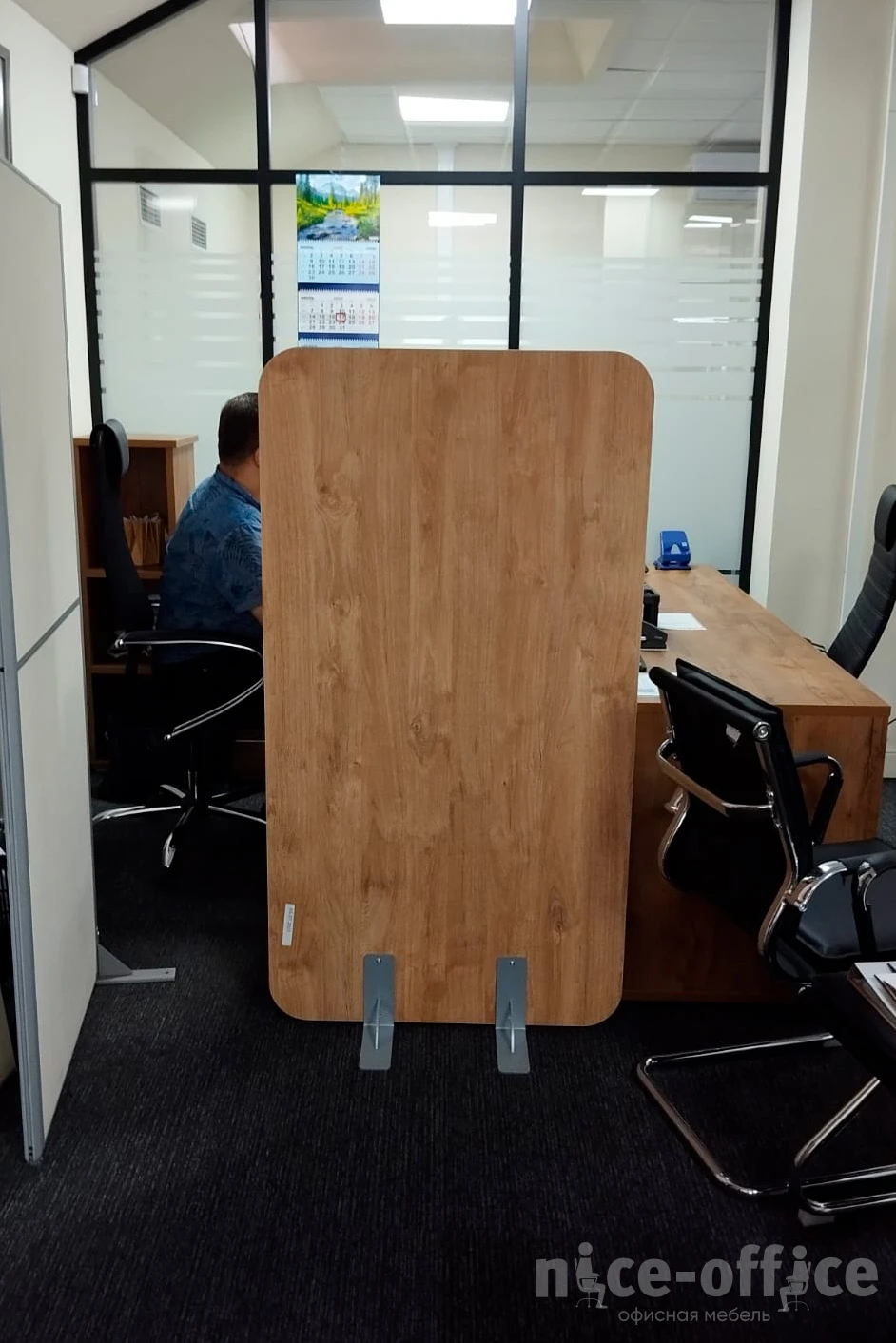 Перегородка на фетровых подпятниках 800x18x1500 R-line фото в интерьере 1