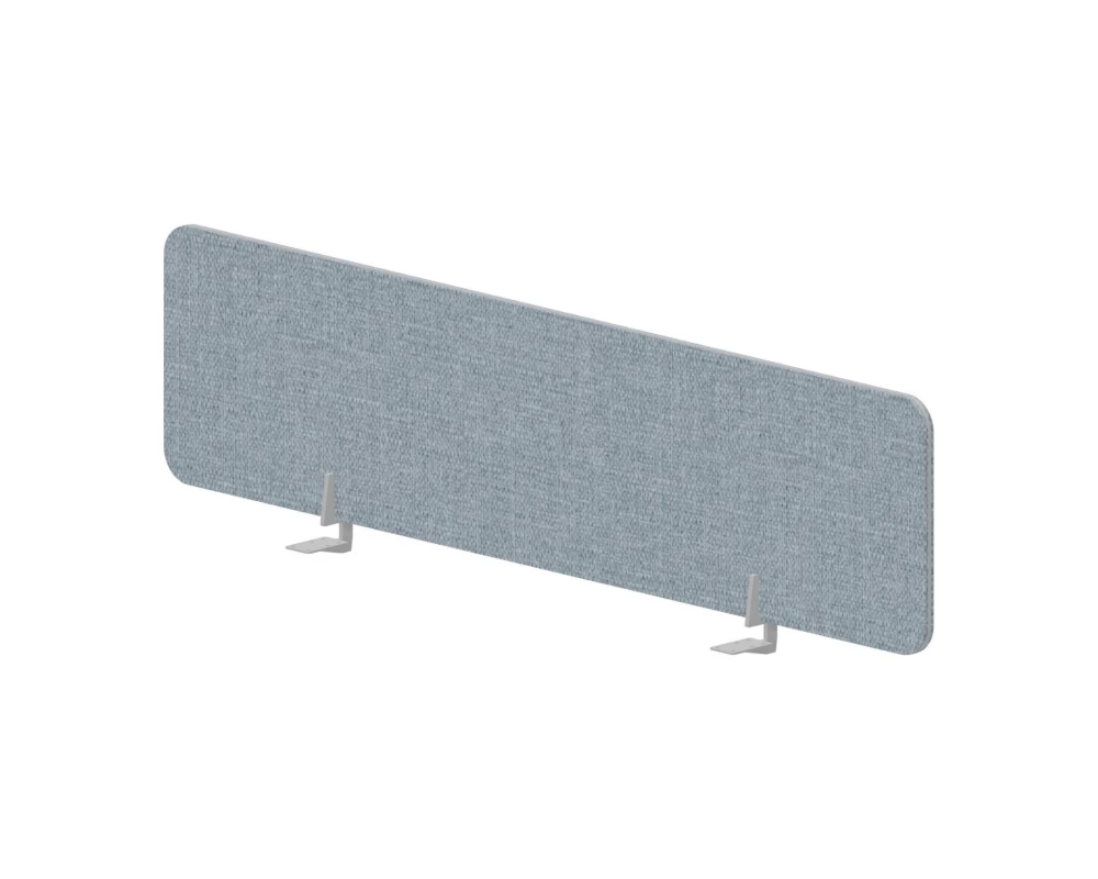 Экран фронтальный настольный 158x39,2 для стола ш.158см Design Бледно-синий/Алюминий