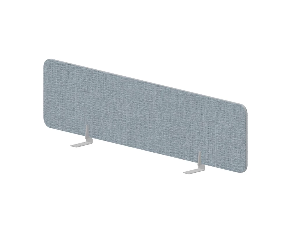 Экран фронтальный (ткань, алюминиевый кант) 158x39,2 для bench ш.158см (с кронштейном) Design Бледно-синий/Алюминий