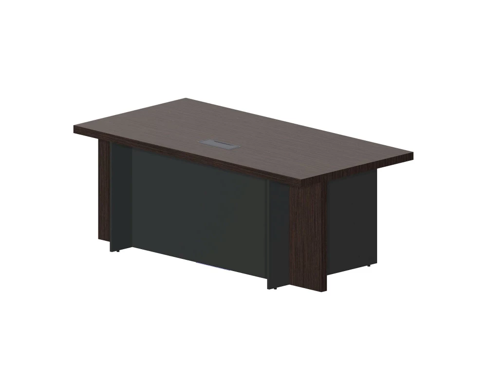 Стол руководителя 200х100х77,5 (с метал.аутлетом) Faber Дуб Мокко/Антрацит