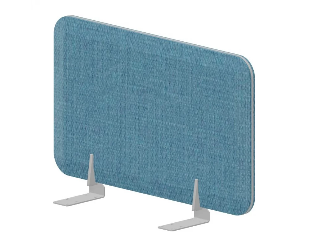 Экран торцевой промежуточный (алюмин. кант) 68x39,2 для стола гл.68см Pinable Design Синий/Алюминий