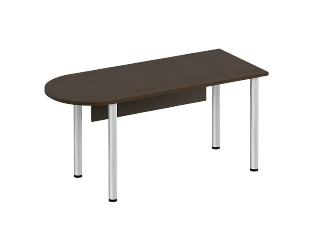 Стол письменный полукруглый на хромированных опорах МХ с экраном ДСП ФР 2112 Formula