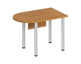 Стол письменный полукруглый на хромированных опорах МХ с экраном ДСП ФР 2114 Formula images