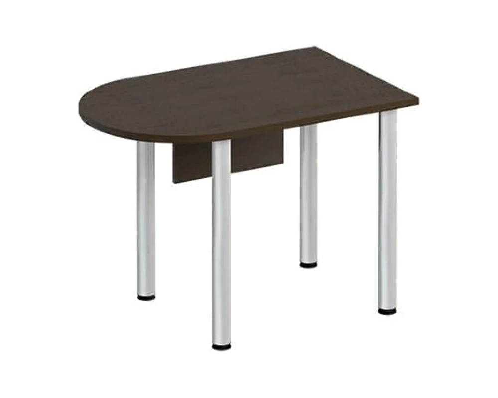 Стол письменный полукруглый на хромированных опорах МХ с экраном ДСП ФР 2114 Formula