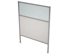 Перегородка напольная комби ЛДСП+Стекло+Просвет 1600x1300x29 Арго images