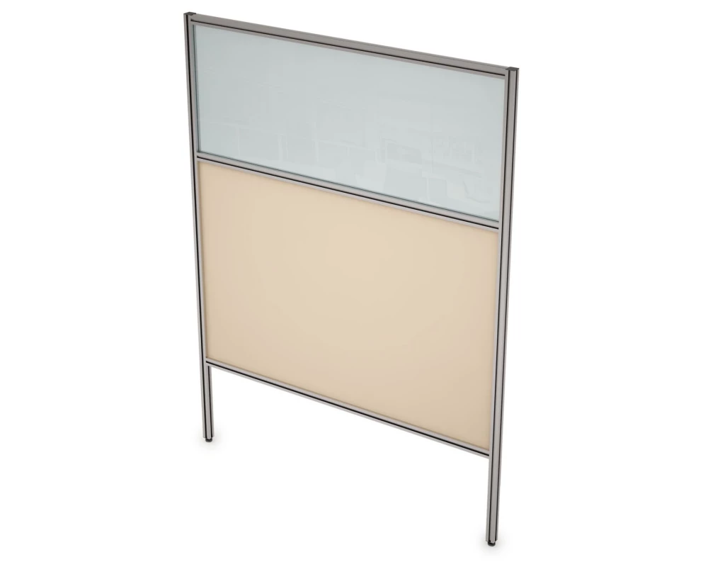 Перегородка напольная комби ЛДСП+Стекло+Просвет 1600x1300x29 Арго