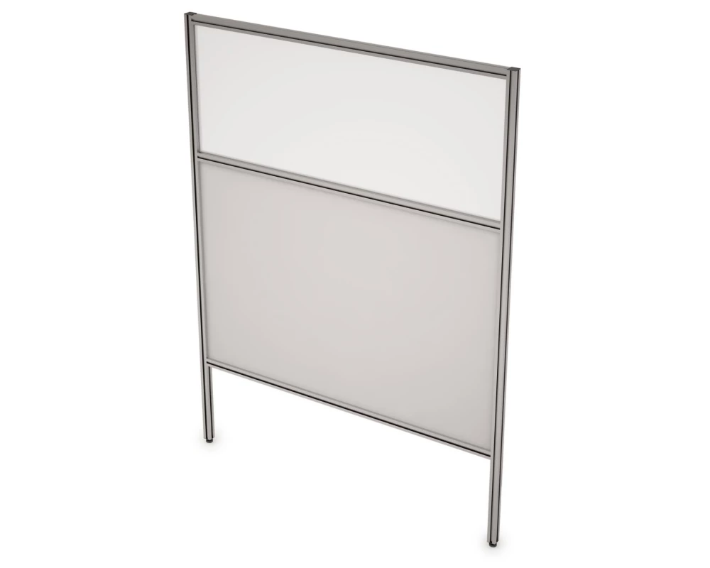 Перегородка напольная комби ЛДСП+Стекло+Просвет 1600x1300x29 Арго