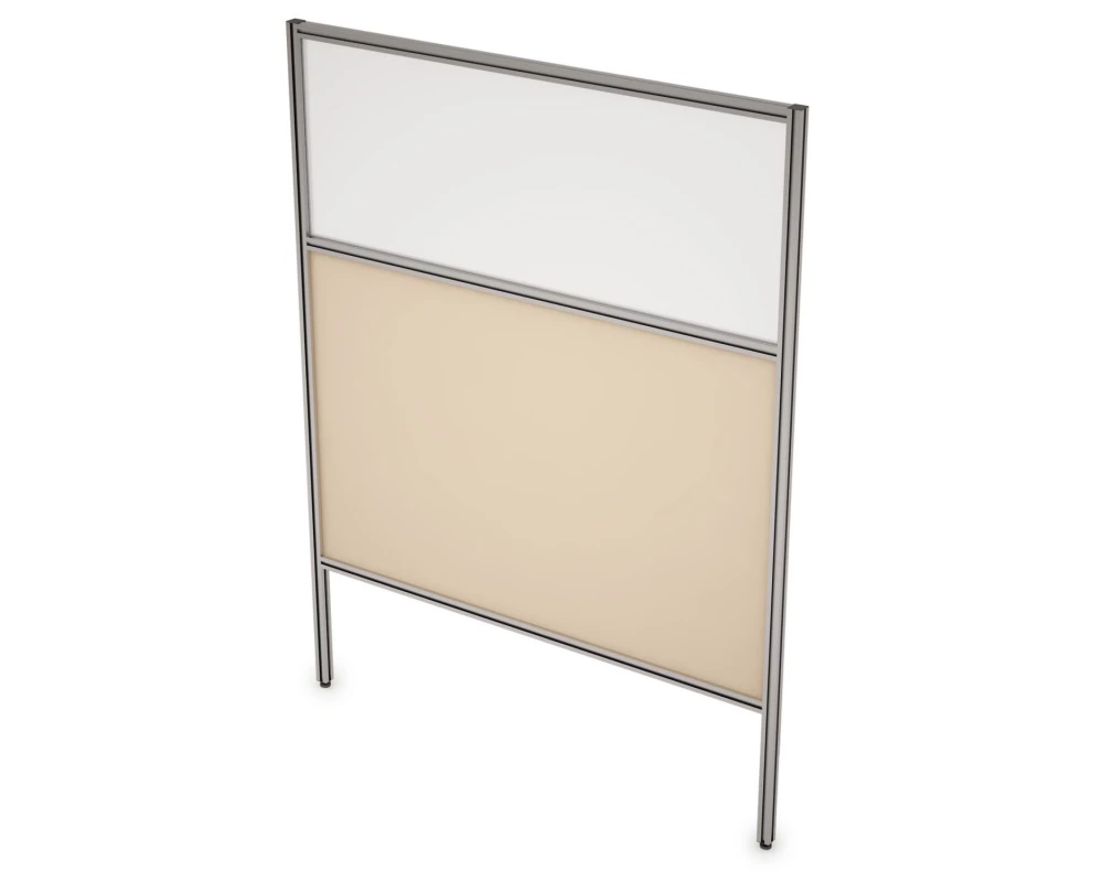 Перегородка напольная комби ЛДСП+Стекло+Просвет 1600x1300x29 Арго