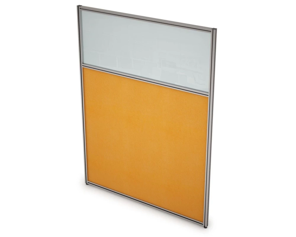 Перегородка напольная комби Ткань+Стекло 700x1600x29 Арго