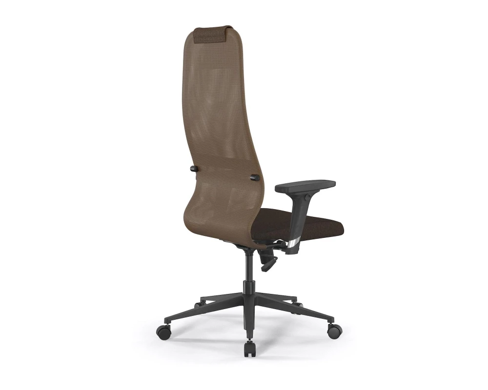 Кресло ErgoLife S 8 B1-9D M09.B11.G19.W02 Сетка/Ткань, Светло-коричневый/Коричневый